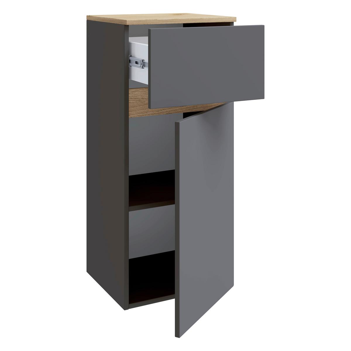 Midischrank Cosila - Honigeiche/Anthrazit, Trend, Holzwerkstoff (41/90/35cm) - MID.YOU
