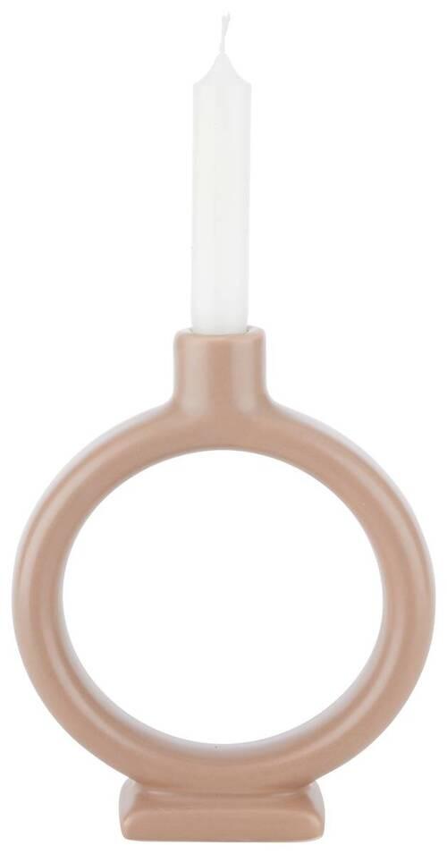 Gyertyatartó Valongo - barna, Basics, kerámia (10,5/14/4,5cm) - Modern Living