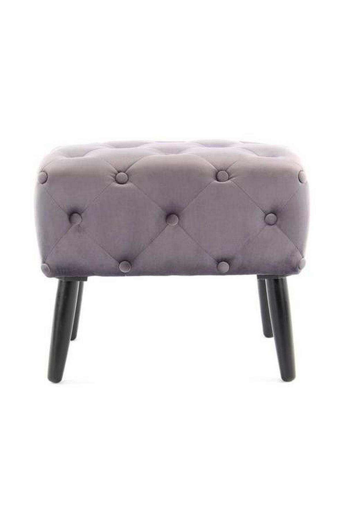HOCKER A7QQP - Schwarz/Grau, Basics, Holzwerkstoff/Textil (40/48/60cm) - Kayoom