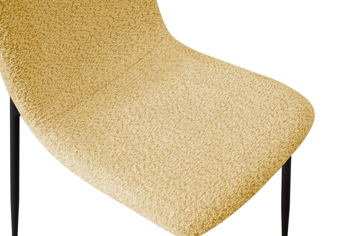 Stuhl Mila Gelb - Gelb/Schwarz, MODERN, Holz/Textil (43/82/57cm) - Mömax