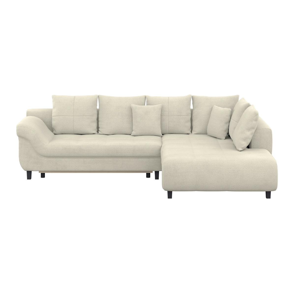 Kutna Garnitura Mendoza - svijetlo siva/crna, Konvencionalno, tekstil (309/197cm) - Modern Living