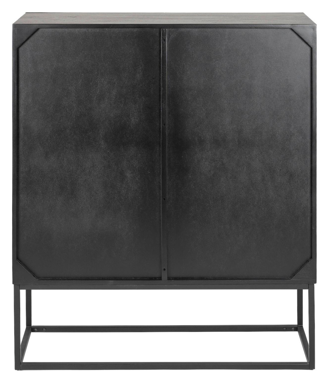 Highboard Black Rose Schwarz - Schwarz, Trend, Holz/Metall (100/120/40cm) - P & B
