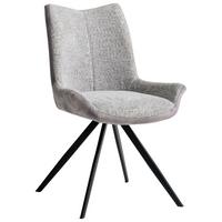 Stolica Sally - svijetlo siva/crna, Moderno, metal/tekstil (63/56/86cm) - Modern Living