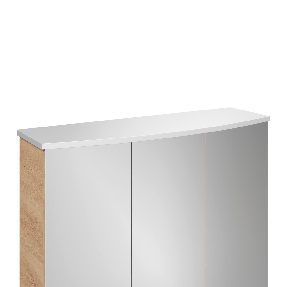 Dulap cu oglindă Avensis - străveziu/culoare lemn stejar, Modern, sticlă/material pe bază de lemn (75/73/20,5cm) - Luca Bessoni
