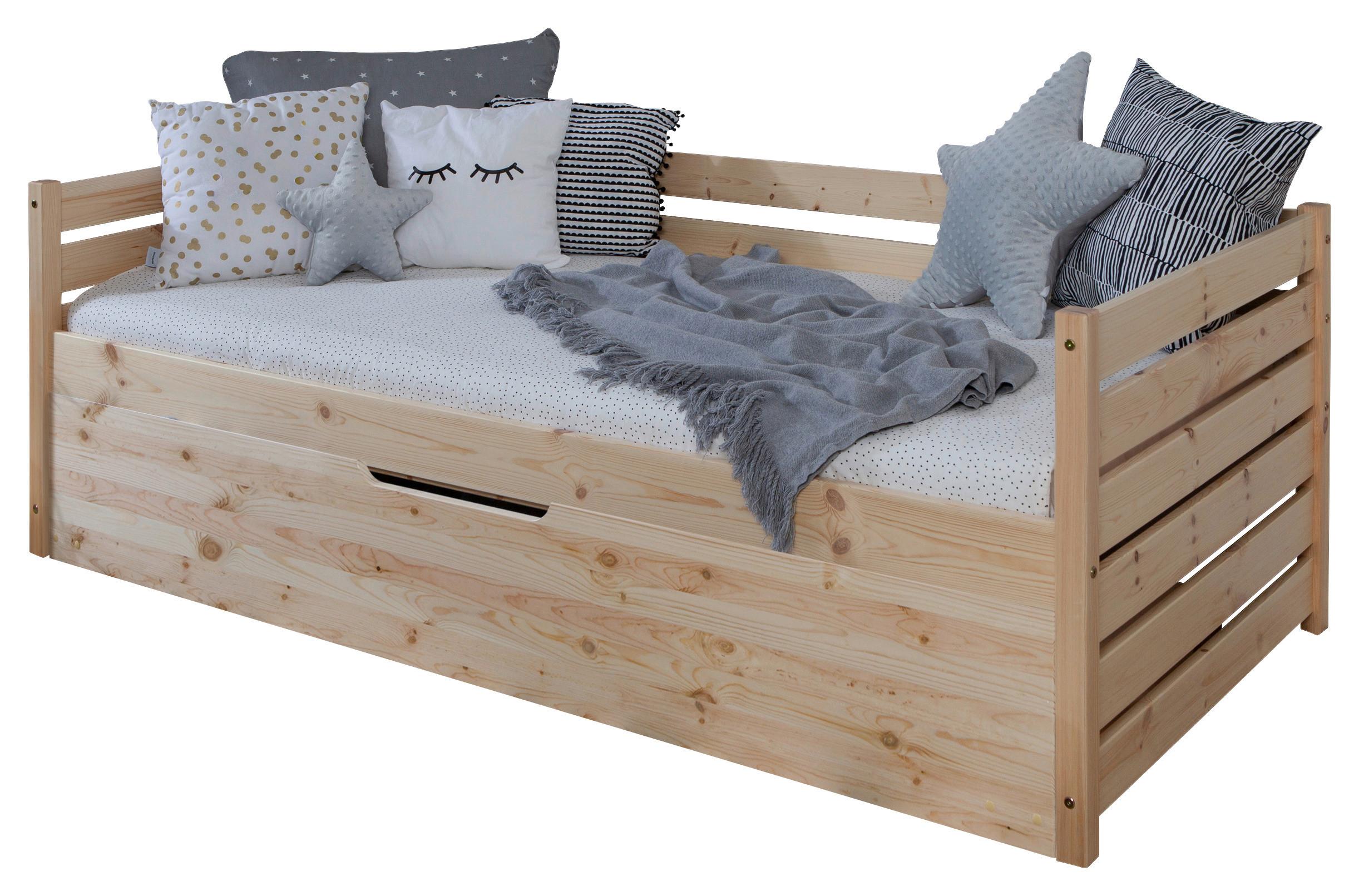 Strauraumbett Naomi mit Zusatzbett ca. 90x200cm Kiefer - Naturfarben, MODERN, Holz (90/200cm) - MID.YOU