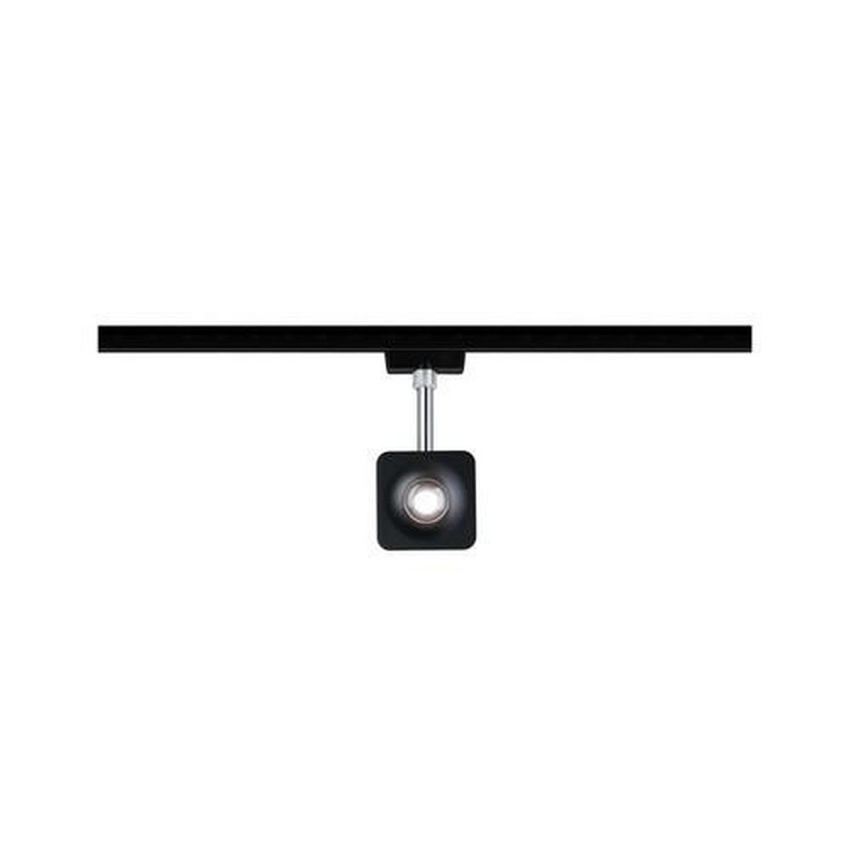 LED-Deckenleuchte Urail Spot Cube max. 8 Watt - Chromfarben/Schwarz, Design, Kunststoff/Metall (7,7/16,5/4,7cm) - Paulmann