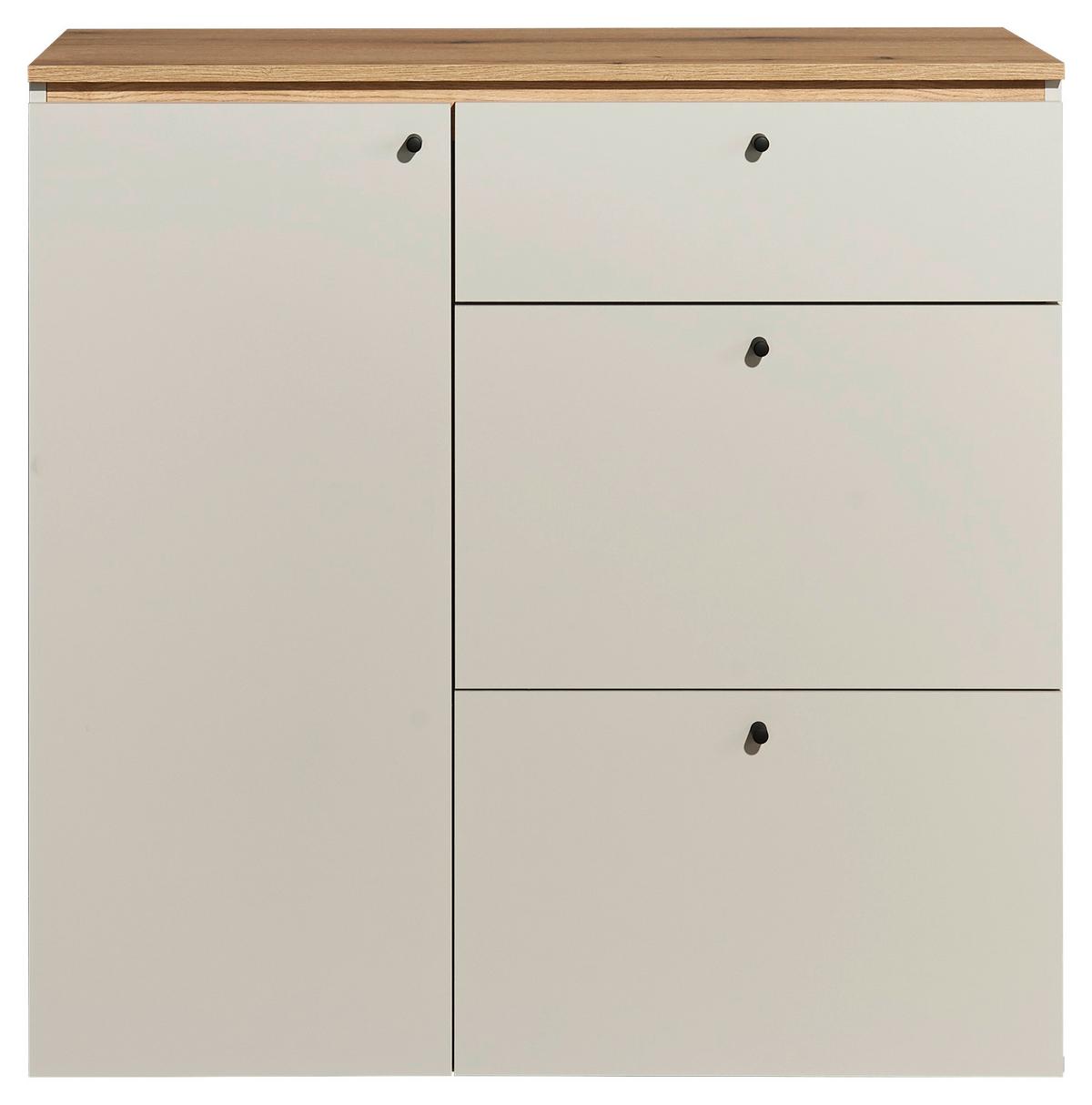 Omara Za Čevlje Lime, Kašmir, Barva Hrasta - črna/kašmir, Trend, umetna masa/leseni material (102/100/38cm) - Livetastic