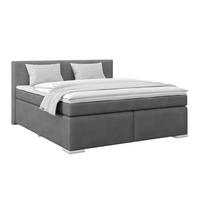 PAT BOXSPRING MIRA 1 - gri închis, Basics, plastic/lemn (160/200cm)