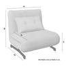 BÄDDFÅTÖLJ LUNA - beige/svart, Modern, metall/textil (92/86/80cm) - Bessagi Home