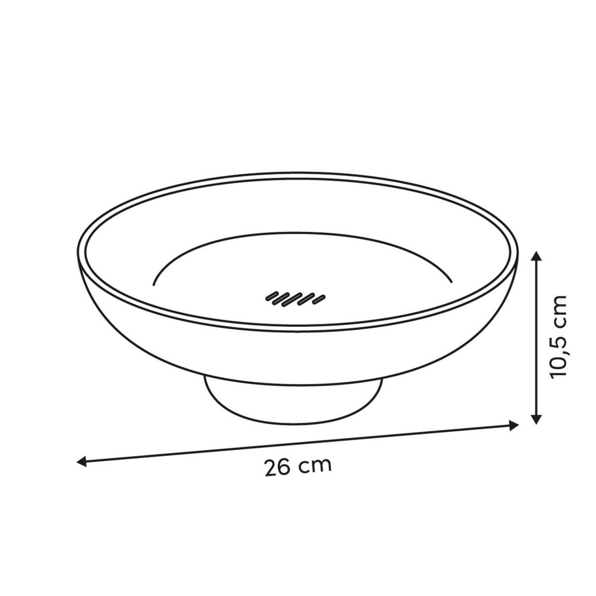 Činija Za Voće Poly - bež, Osnovno, plastika (26/10,5cm)