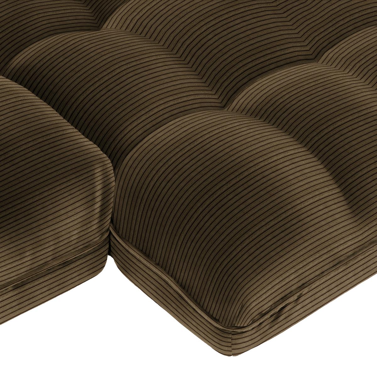 Wohnlandschaft Vivo Dunkelbraun - Dunkelbraun/Schwarz, Modern, Kunststoff/Textil (317/63/179cm) - Premium Living