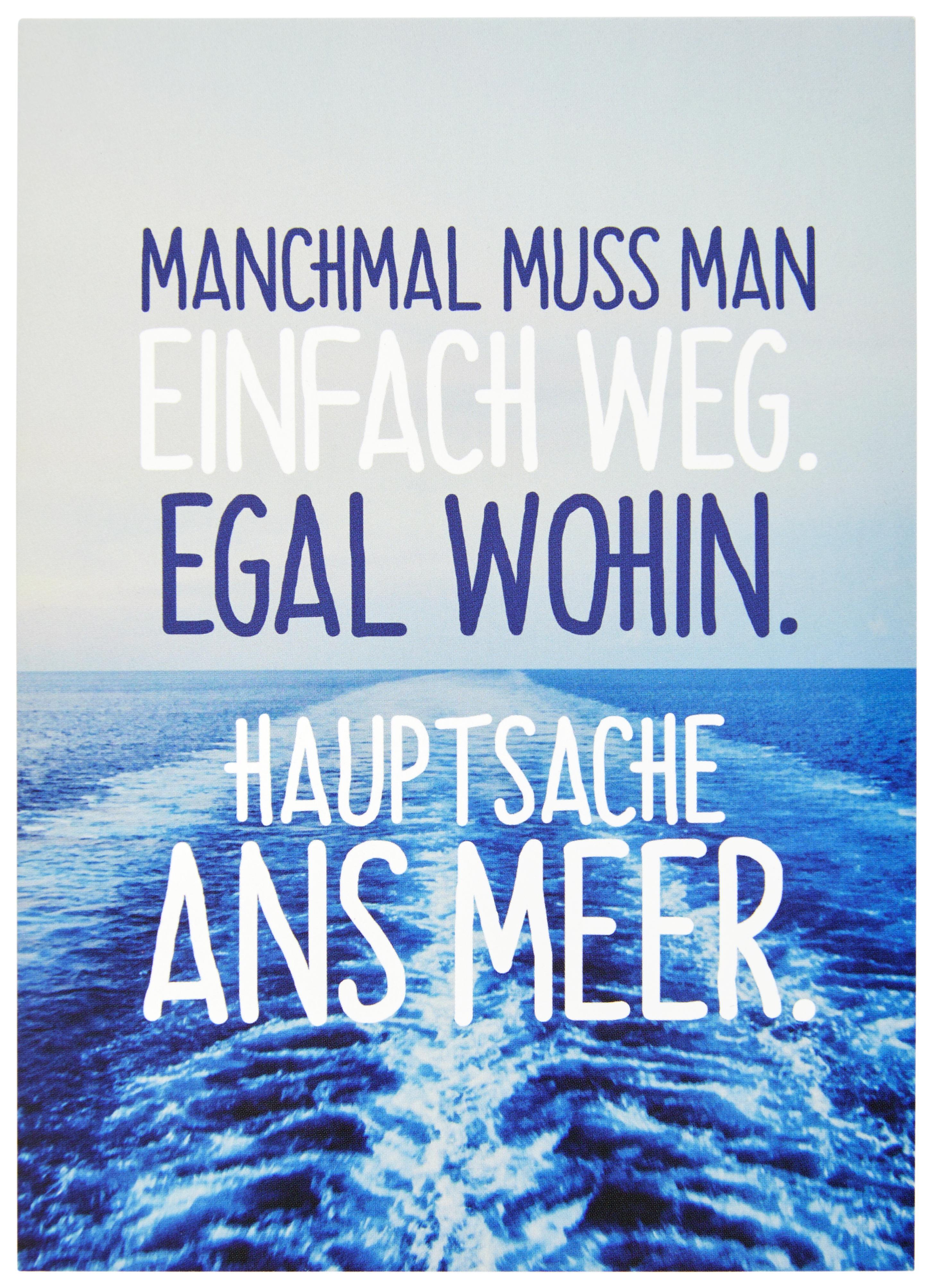 Postkarte Statements in Blau - Multicolor, Papier (10,5/14,8cm) - VS Visual Statements