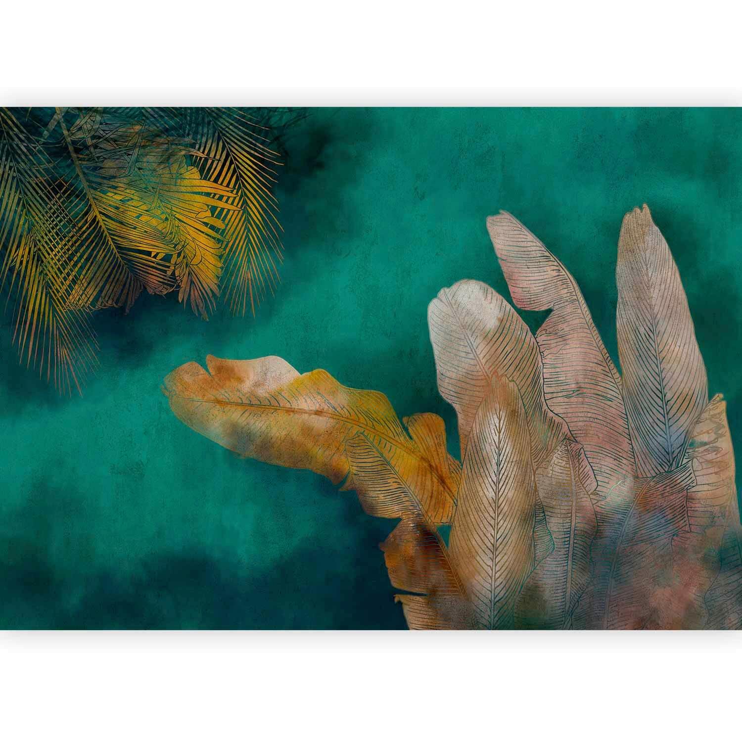 Fotótapéta Exotic Jungle - bézs/mentazöld, Lifestyle, textil (450/315cm) - artgeist