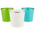 Pflanzentopf Eden in verschiedenen Farben - Türkis/Weiß, Metall (11,5/12cm)