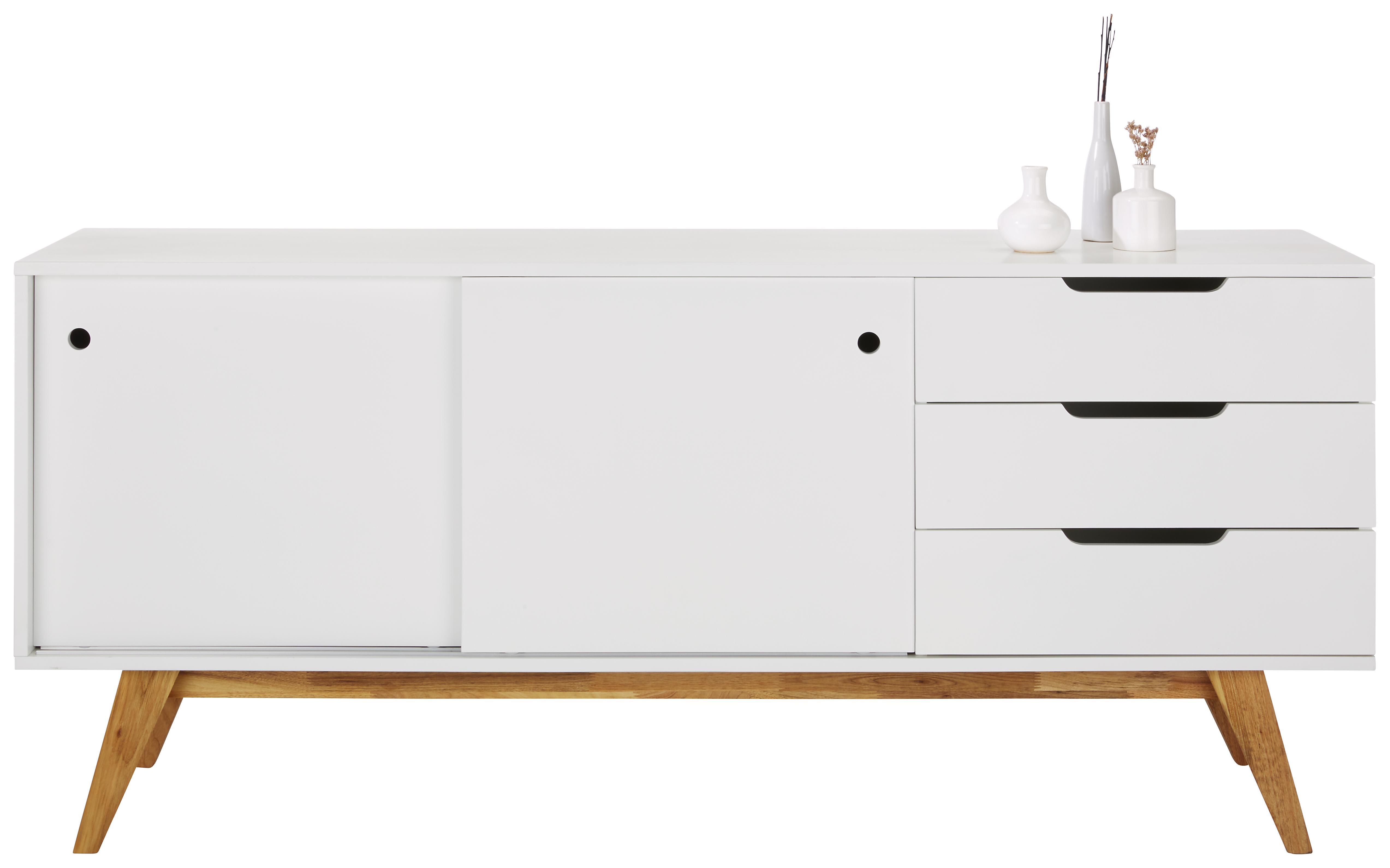 Sideboard in Weiß/Eichefarben - Eichefarben/Weiß, MODERN, Holz/Holzwerkstoff (180/80/45cm) - Mömax modern living