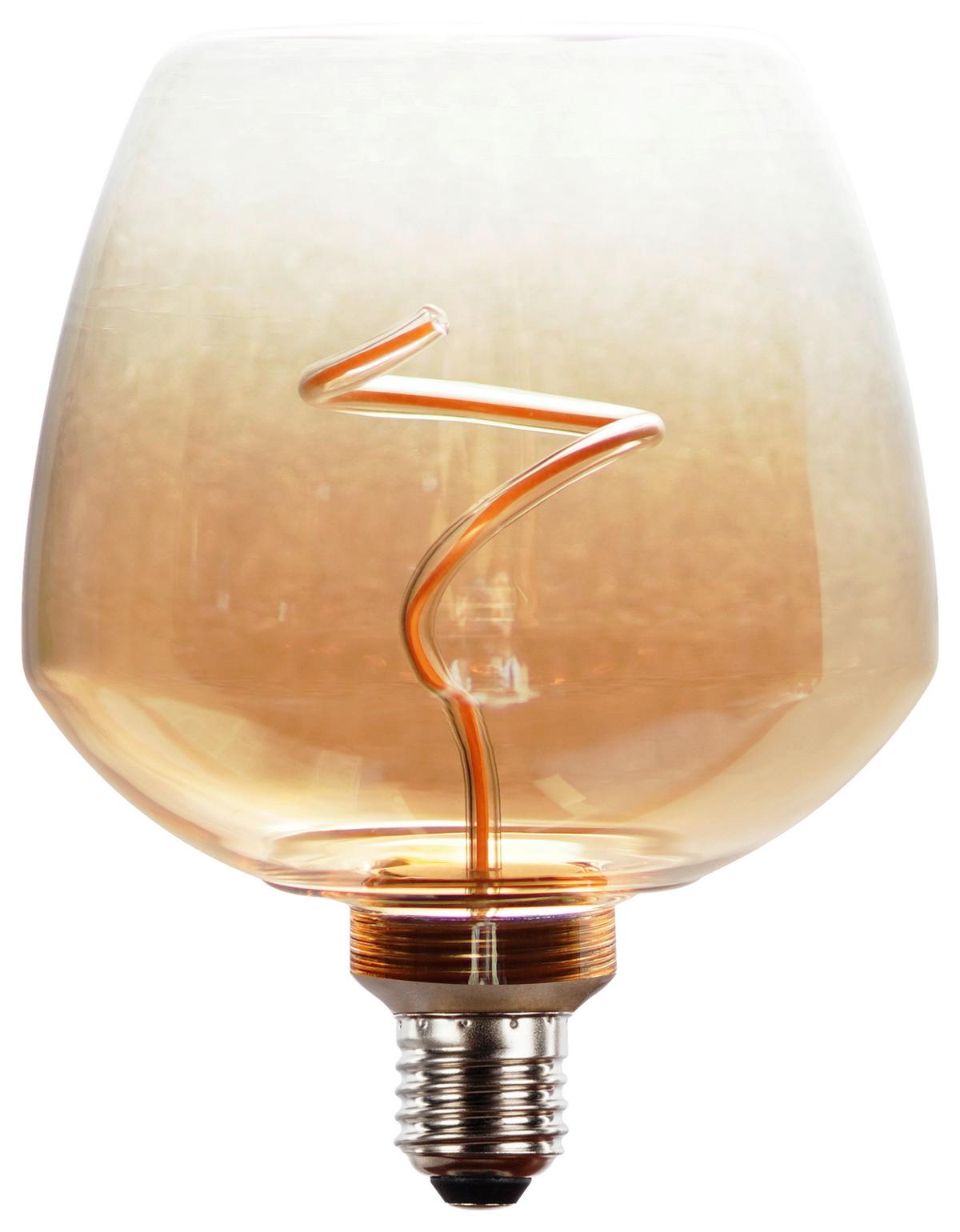 Led Žarulja 11539a - prozirno/boje jantara, Moderno, staklo/metal (12,3/16,3cm) - Mömax