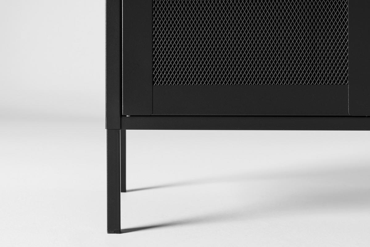 SIDEBOARD MISHA - Schwarz, Design, Metall (80/101.5/40cm) - Livetastic