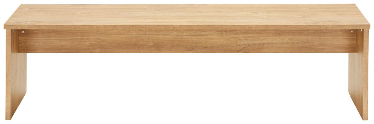 Sitzbank in Eichefarben - Chromfarben/Eichefarben, Modern, Holzwerkstoff/Kunststoff (160/45/37cm) - Mömax