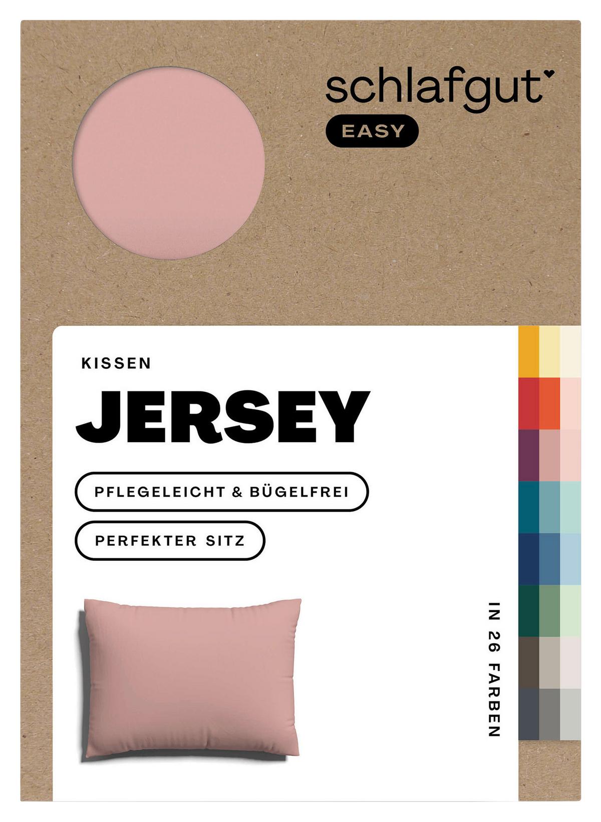 POSZEWKA NA PODUSZKĘ EASY JERSEY - różowy, Basics, tkanina (40/60cm) - Schlafgut