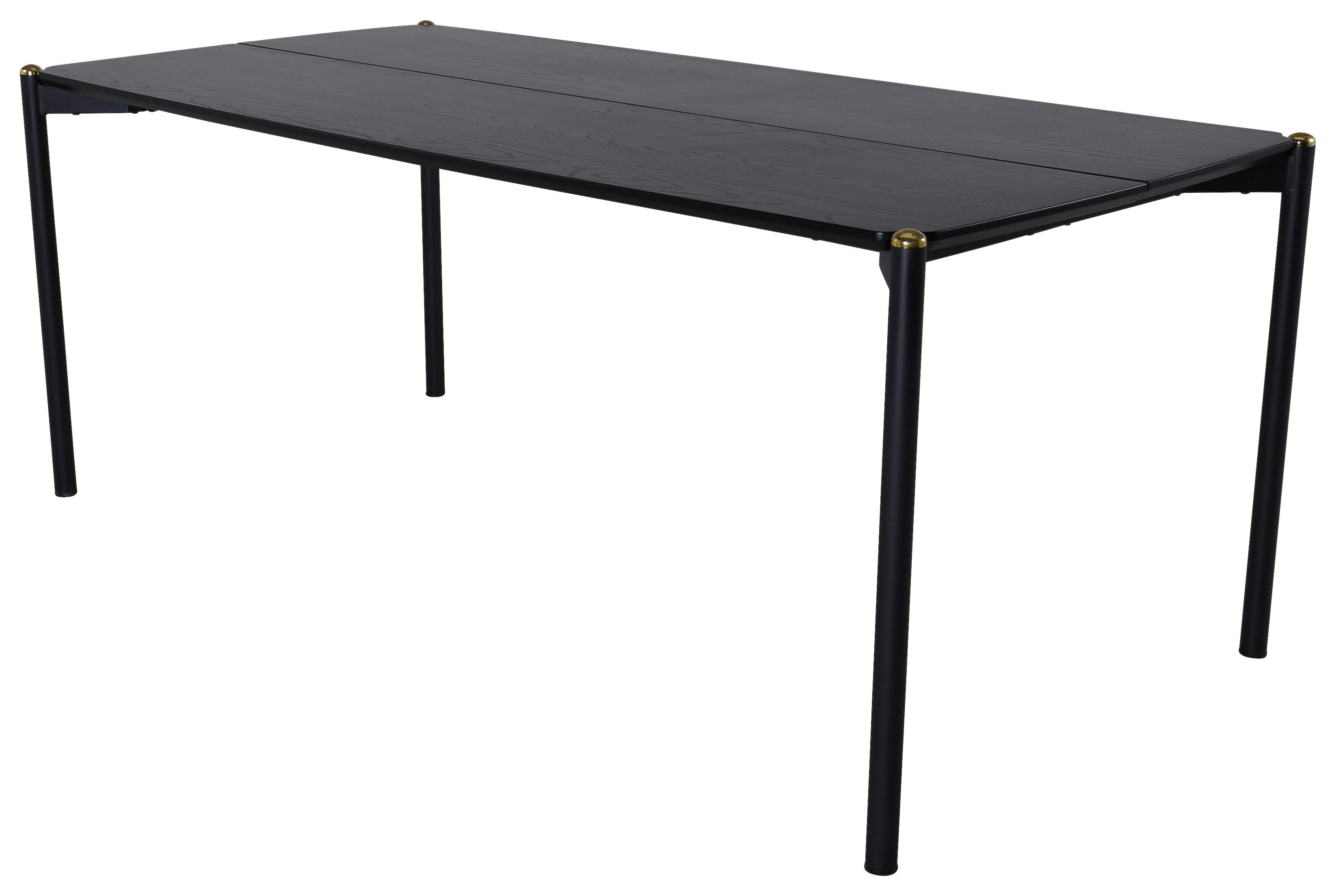 ESSTISCH PELLE - Schwarz, Design, Holzwerkstoff/Metall (190/90/75cm) - Livetastic