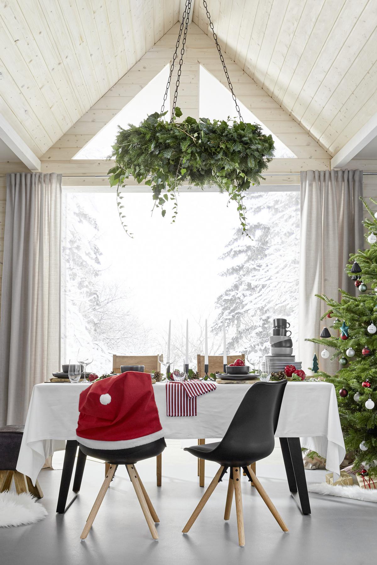 Prevleka Za Stol X-Mas - rdeča/siva, tekstil (40/60cm) - Modern Living