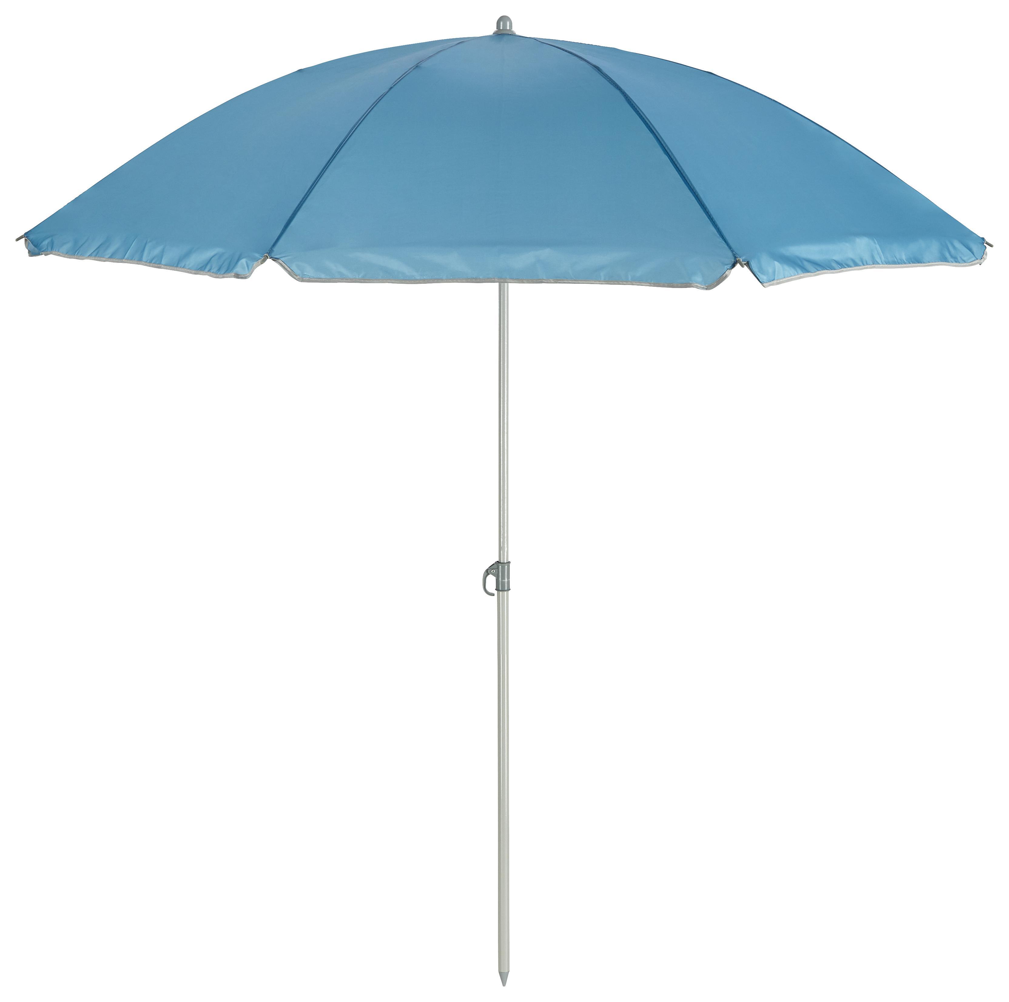 Sonnenschirm Lecci in Blau - Blau/Grau, Kunststoff/Textil (180/190cm) - Mömax modern living