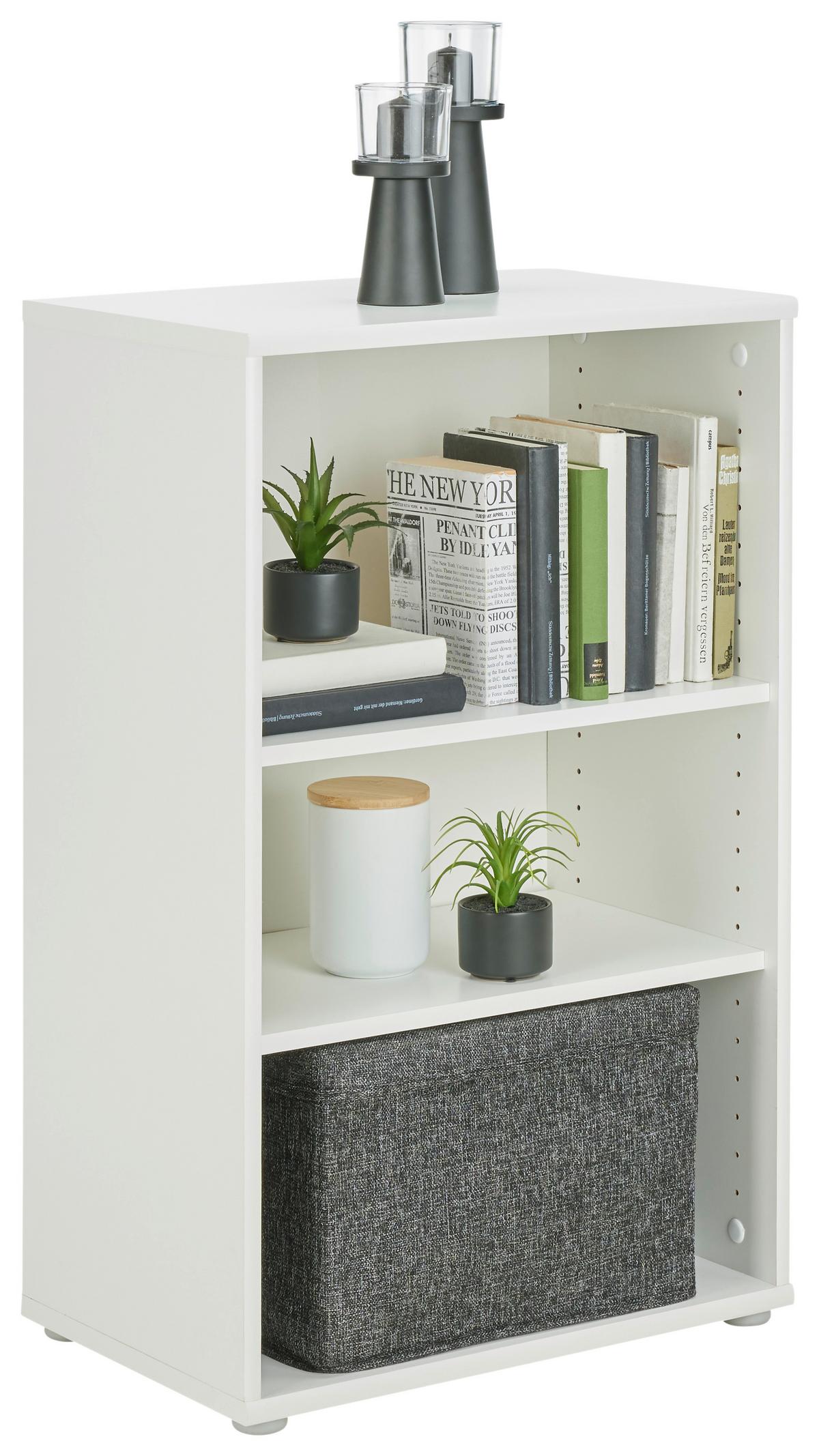 Etajeră TEMPRA 2 - alb, Konventionell, material pe bază de lemn (54/86/35cm) - Based