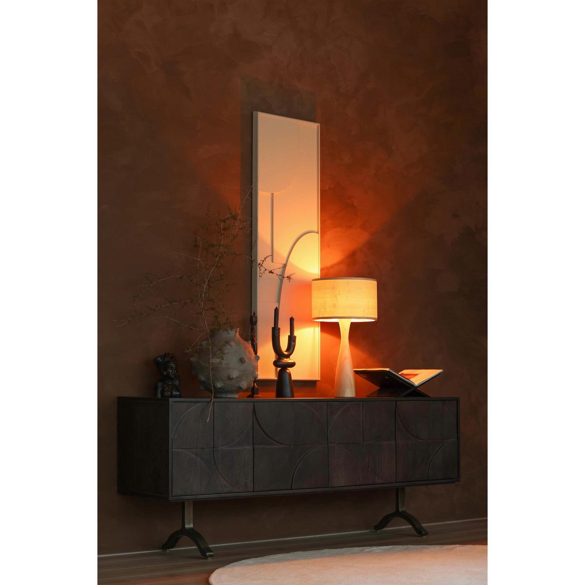 Sideboard Draw Walnussfarben - Messingfarben/Walnussfarben, Design, Holz/Metall (180/70/40cm) - Livetastic