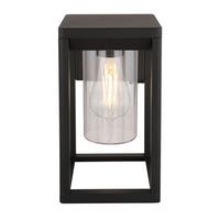AUSSENWANDLEUCHTE CANDELA H: 27 CM SCHWARZ - Klar/Schwarz, Basics, Kunststoff/Metall (15/27cm) - Globo