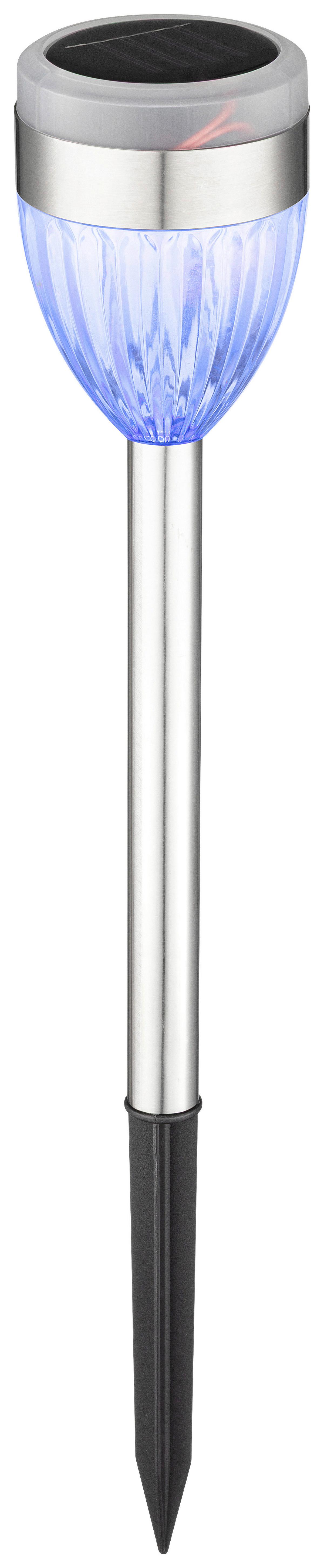 Svjetiljka Solarna Sechser Ø/v: 6x36,5cm - boje oplemenjenog čelika, Romantično / ladanjski, metal/plastika (6/36,5cm) - Mömax