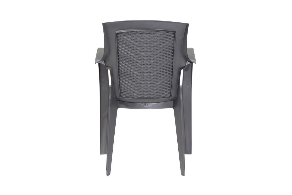 Stapelsesses-Set 4er-Set Anthrazit - Anthrazit, KONVENTIONELL, Kunststoff (55/91/46cm) - Siena Garden