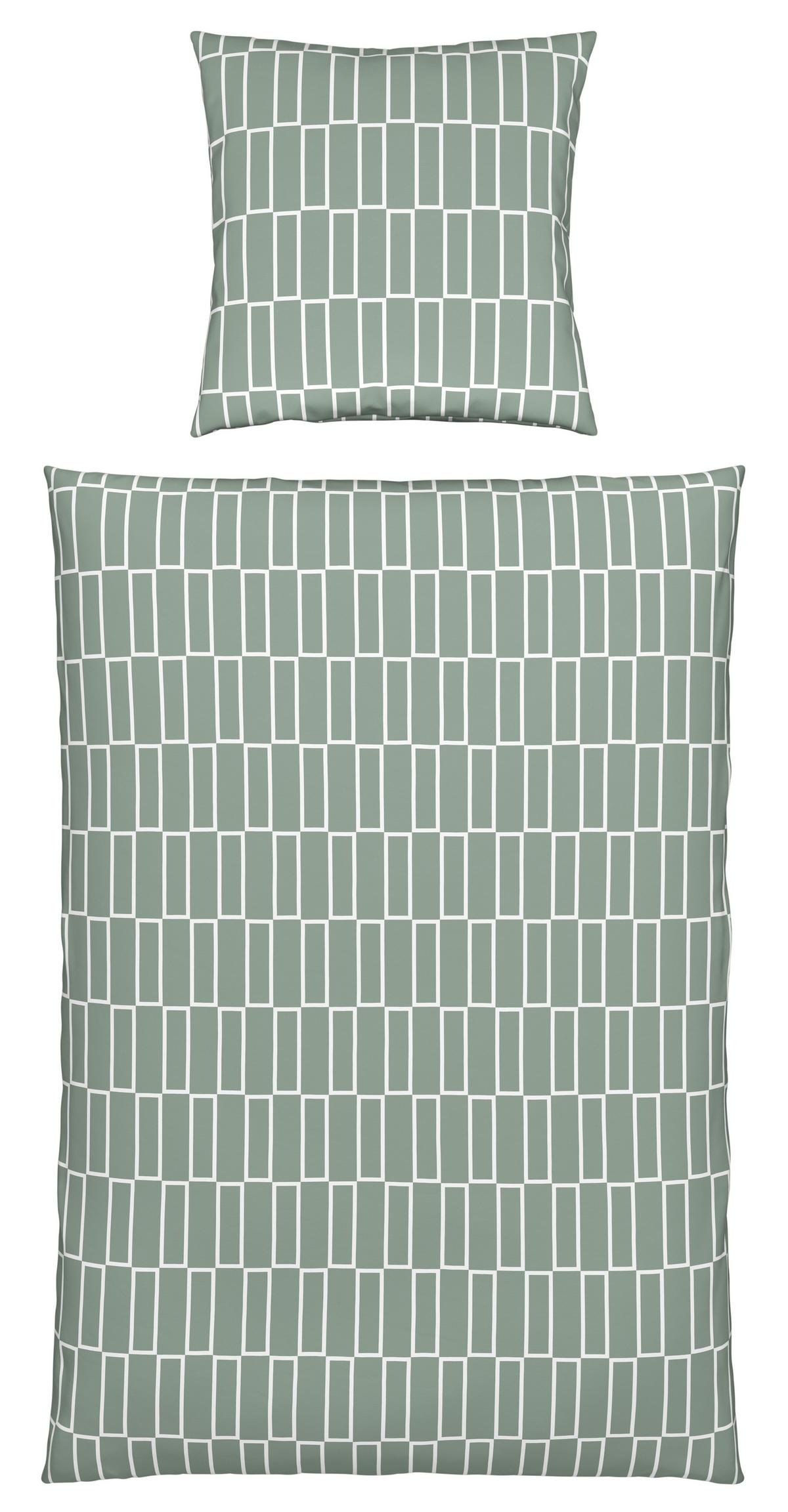 Bettwäsche Brigg in diversen Farben - Taupe/Schwarz, Textil (135/200cm) - Modern Living