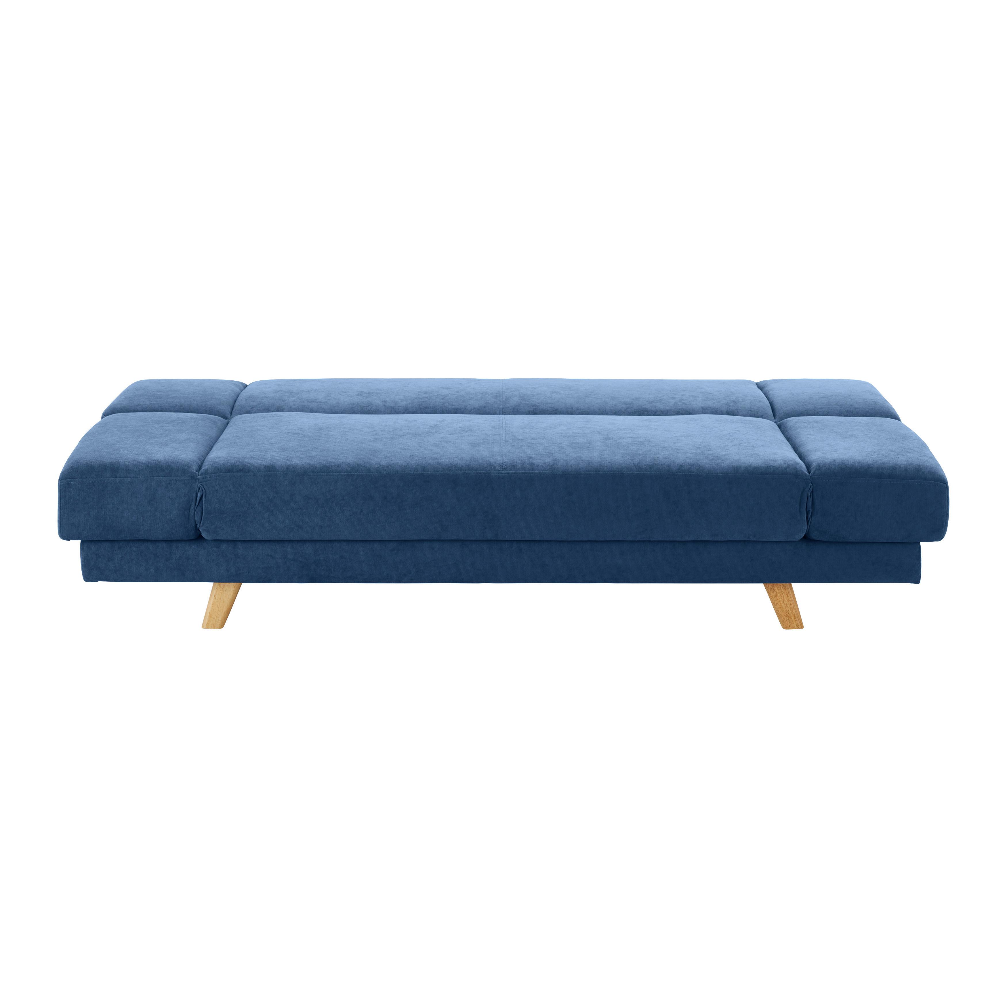 BÄDDSOFFA FUNKY - blå/naturfärgad, Modern, trä/textil (183/73/79cm) - Bessagi Home