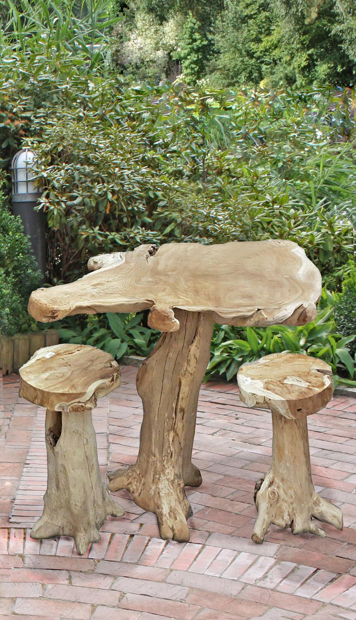 Bartisch Surga Teak - Naturfarben, Basics, Holz (100/75/102cm) - Gardenson