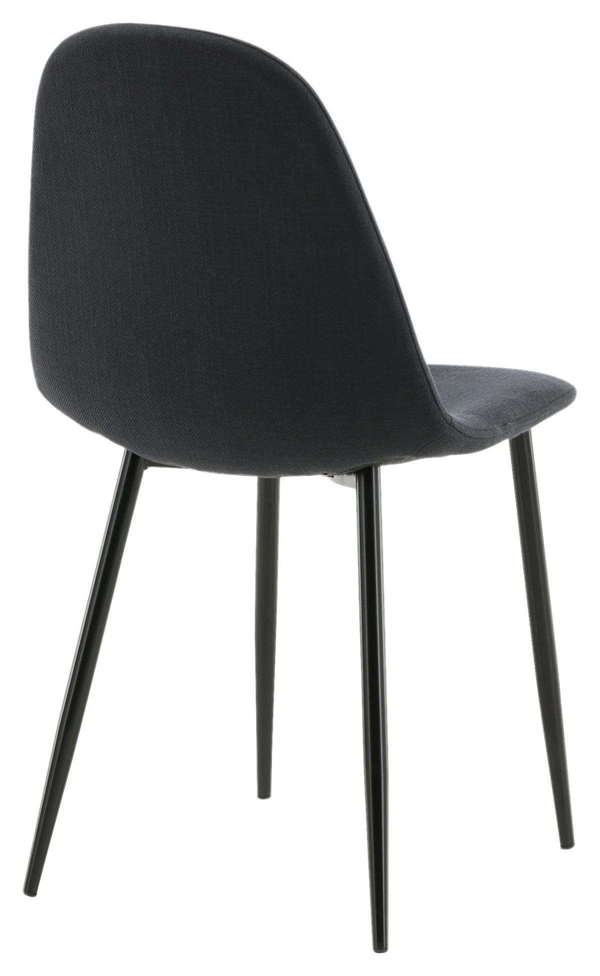 STUHL-SET POLAR - Schwarz, Design, Textil/Metall (44/87/53cm) - Livetastic