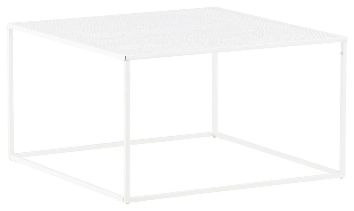 COUCHTISCH NETZ - Weiß, Design, Metall (80/80/45cm) - Livetastic