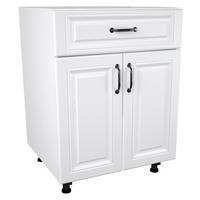 Konyhai Alsószekrény Michelle - fekete/fehér, Modern, faalapú anyag/fém (60/82/54cm)