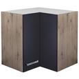 Eckoberschrank Anthrazit/Eiche - Edelstahlfarben/Eichefarben, MODERN, Holzwerkstoff/Metall (60/54/60cm) Eckoberschrank Anthrazit/Eiche - Edelstahlfarben/Eichefarben, MODERN, Holzwerkstoff/Metall (60/54/60cm)