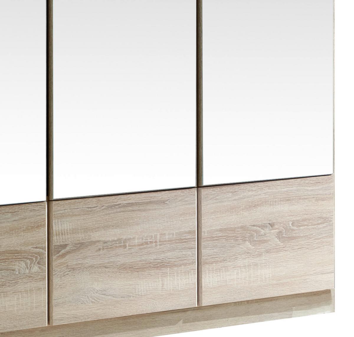 Ormar S Klasičnm Vratima Imago - boje hrasta/boje aluminija, Konvencionalno, staklo/drvni materijal (135/199/58cm) - Modern Living