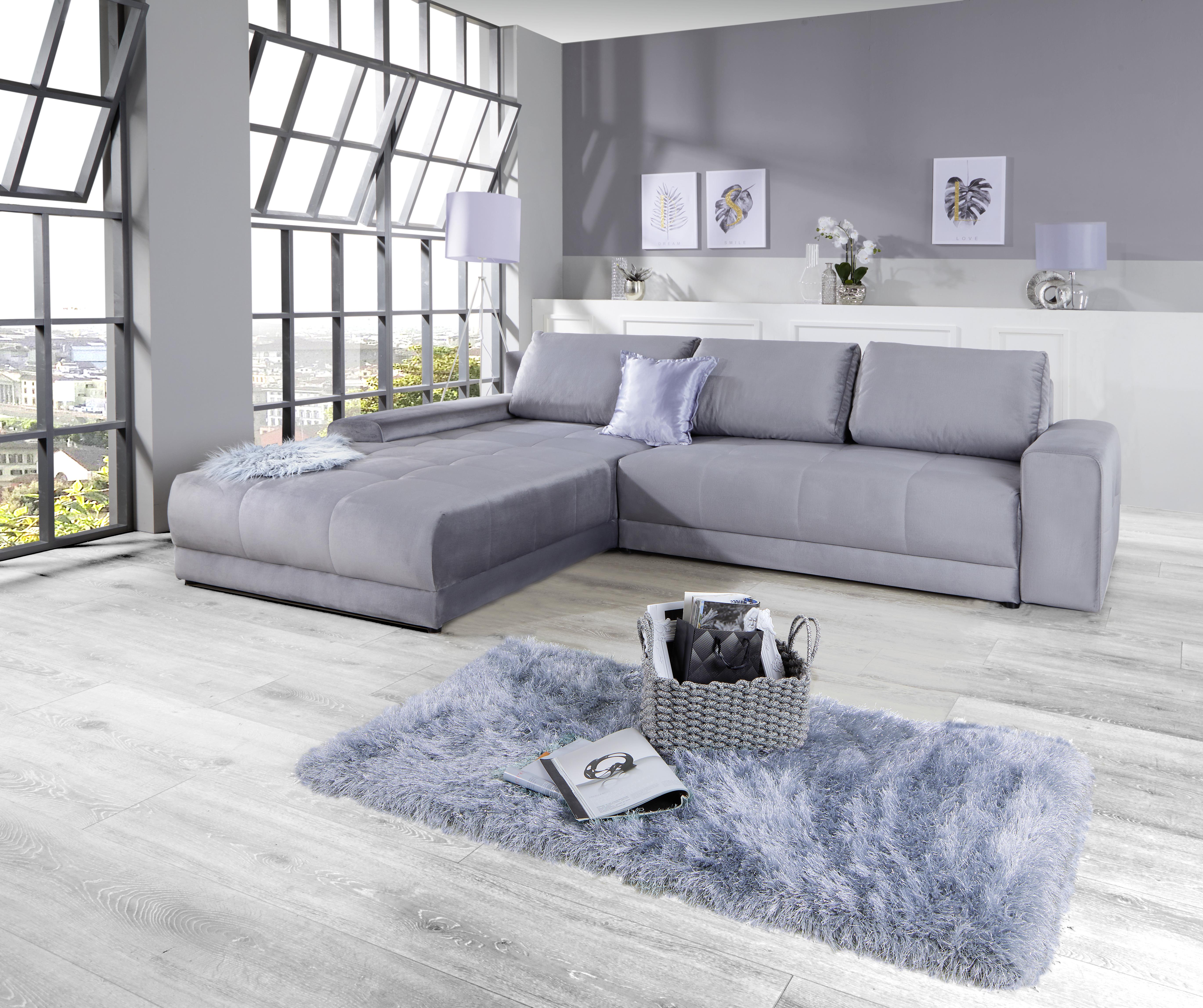 Sjedeća Garnitura Adria - siva, Modern, tekstil (213/308cm) - Based