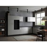 Kotna Kuhinja Brez Aparatov Oliver, 340x172cm - srebrne barve/siva, Design, kovina/leseni material (340/172cm) - Respekta