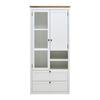 VITRINSKÅP KORSIKA -EXKLUSIV- - vit/svart, Romantik / Lanthus, metall/trämaterial (90/195/43cm) - Mömax