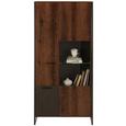 VITRINE Braun/Eichefarben - Eichefarben/Anthrazit, LIFESTYLE, Glas/Holzwerkstoff (88/189/40cm) - Modern Living