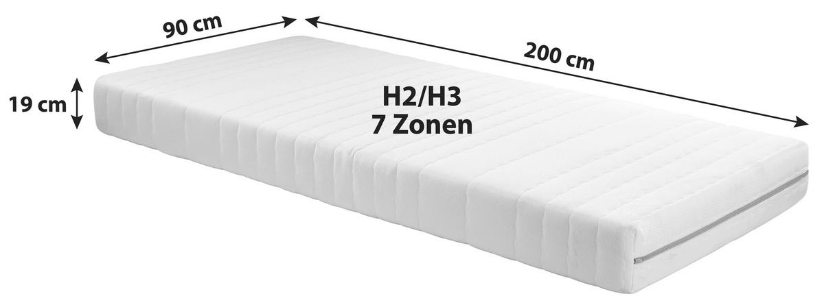 Zarolani Madrac Rolly - bijela, tekstil (90/200cm)