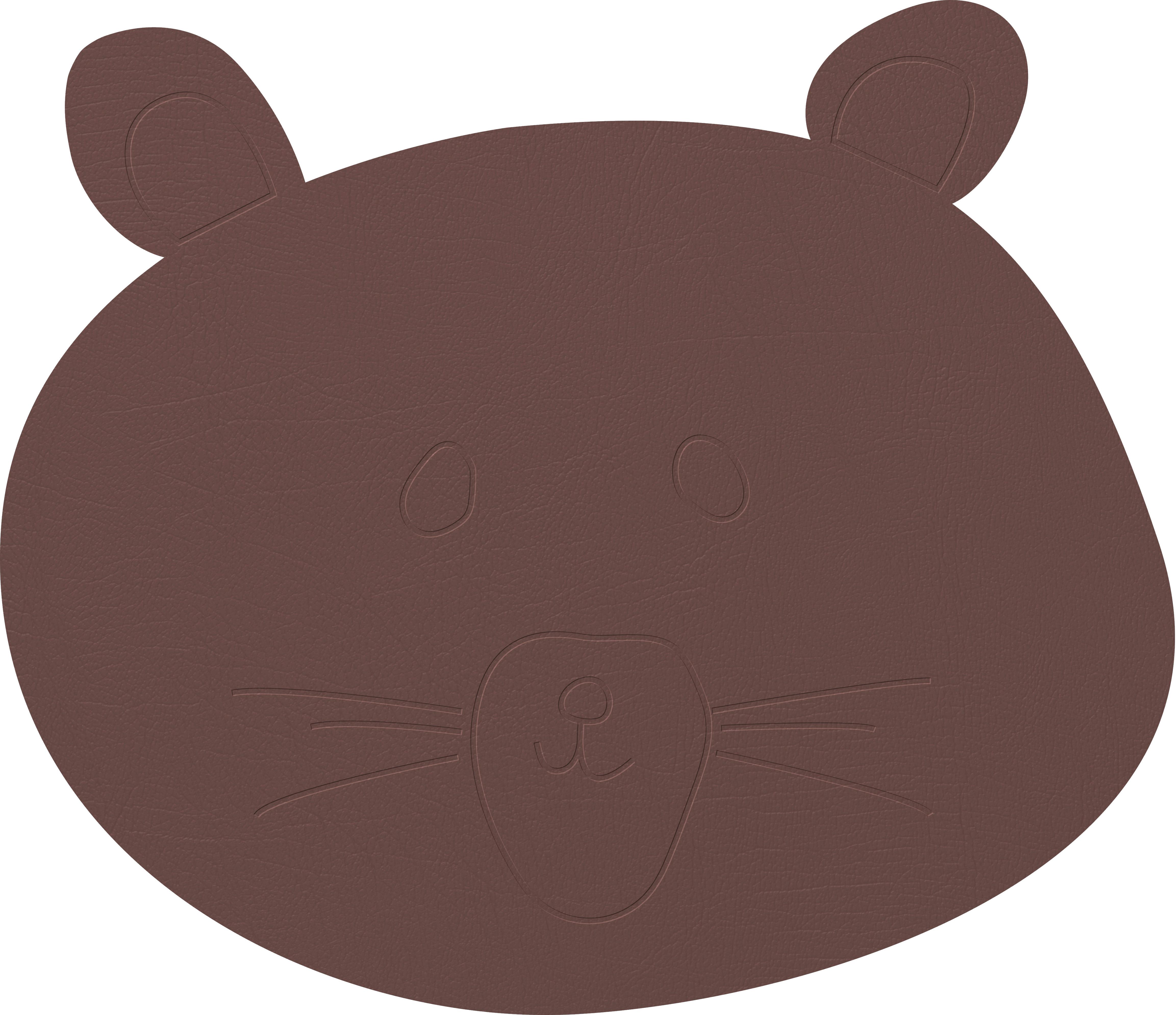 Tischset Kids in Braun ca. 39x34cm - Braun, Konventionell, Leder (39/34cm) - Premium Living
