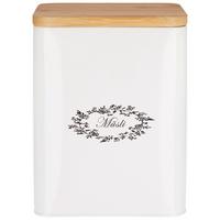 Box mit Deckel Lore in Weiss ca. 5l - Weiss/Naturfarben, Romantik / Landhaus, Holz/Metall (18/15,5/23cm) - Zandiara