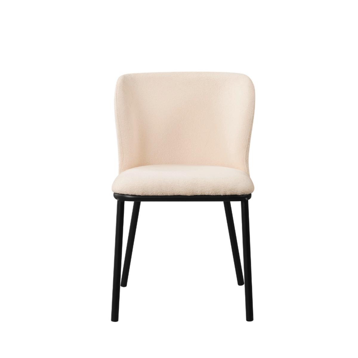 Stuhl-Set Bourges Weiß - Schwarz/Weiß, MODERN, Textil/Metall (52/80/44cm) - MID.YOU