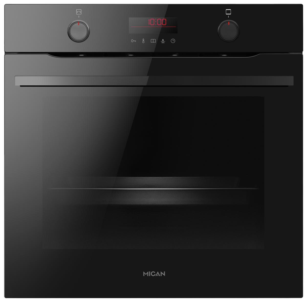 Einbaubackofen 90650 - Schwarz, Glas (59,5/59,5/57,5cm) - Mican