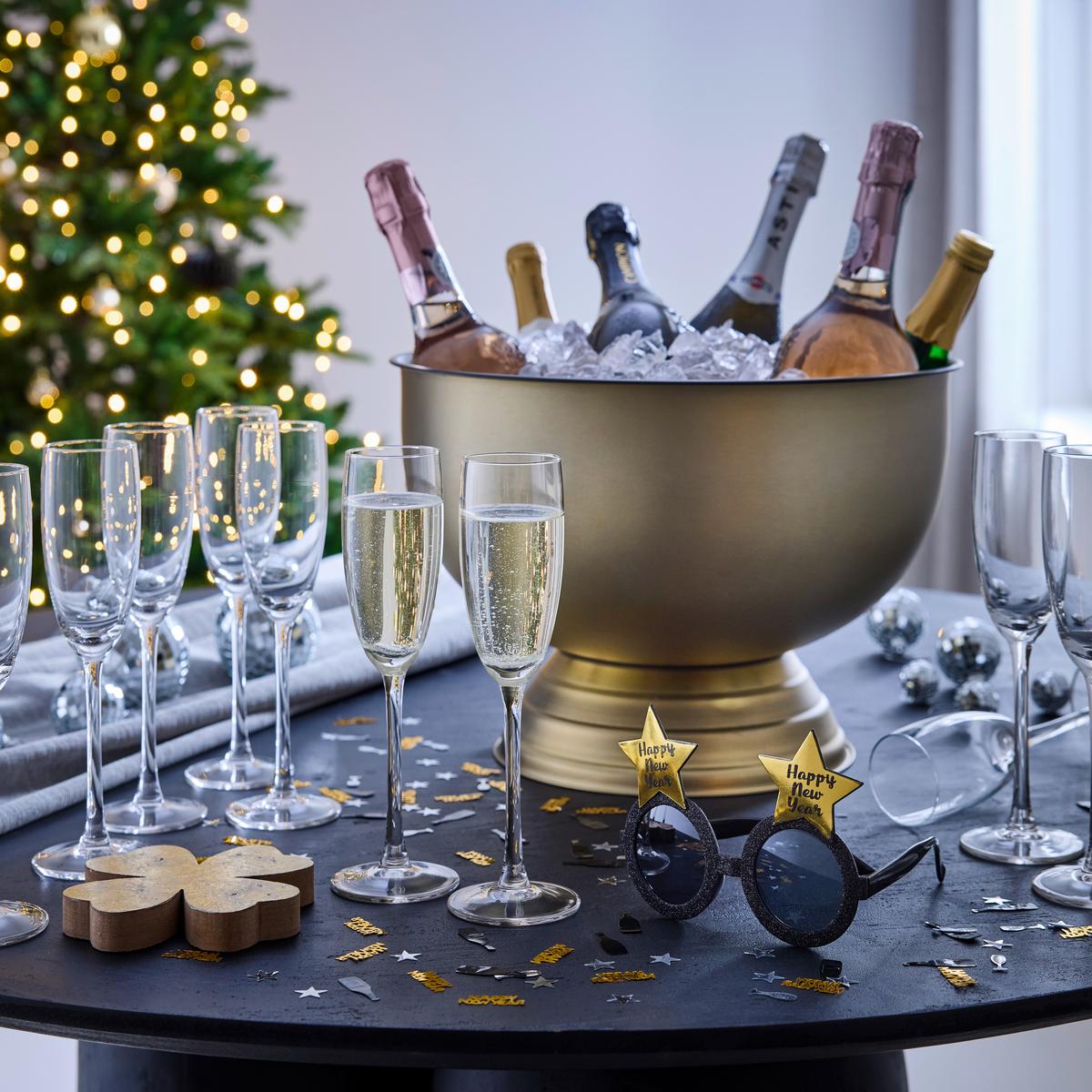 Palackhűtő Glamour - fekete/aranyszínű, Modern, fém (37/24,3cm) - Mömax