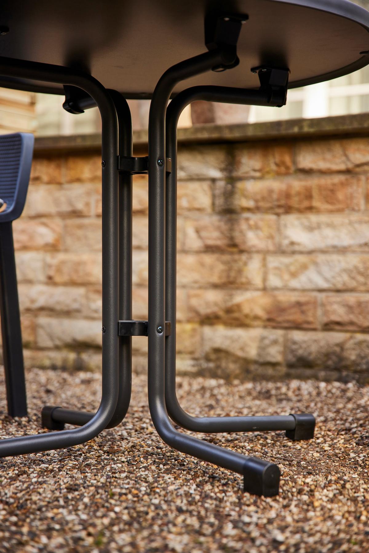 Gartenklapptisch "Paco", Anthrazit, klappbar 80x71x80cm - Anthrazit, KONVENTIONELL, Holzwerkstoff/Metall (80/71/80cm) - Siena Garden